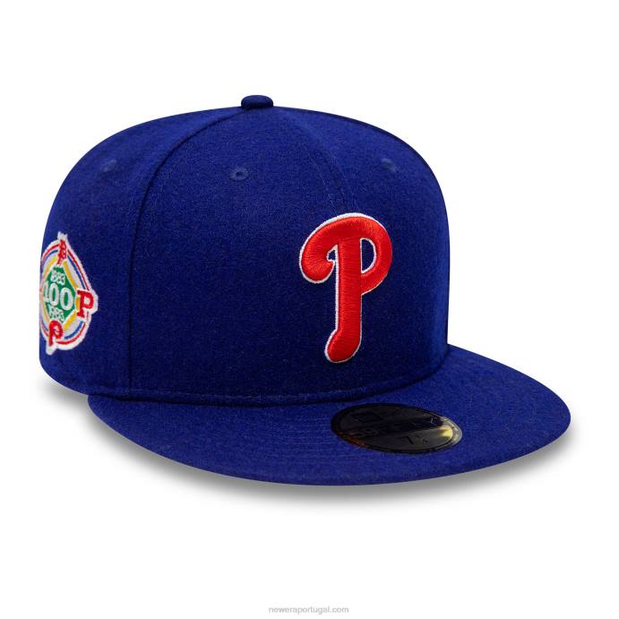 FFTN268 New Era philadelphia phillies boina de lã azul 59fifty de aniversário