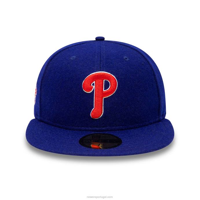FFTN268 New Era philadelphia phillies boina de lã azul 59fifty de aniversário
