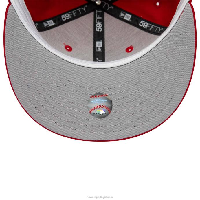 FFTN269 New Era Boné philadelphia phillies de lã premium vermelho 59fifty