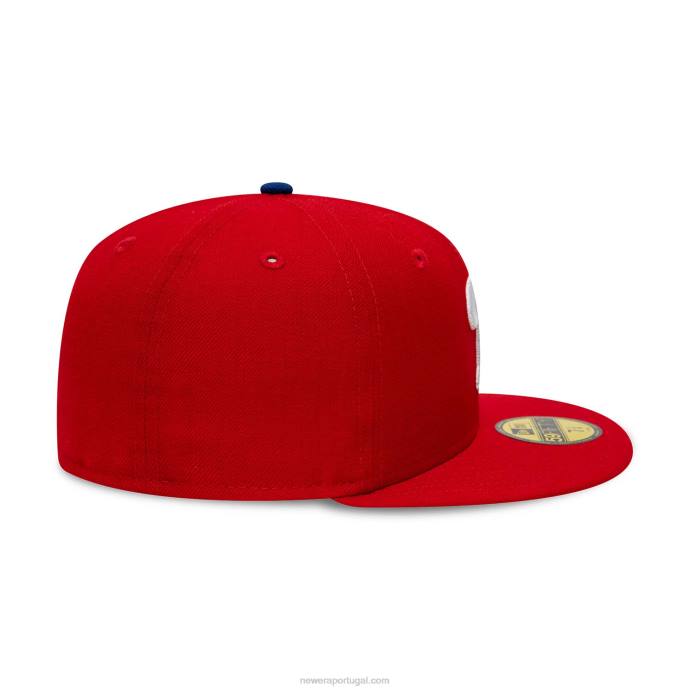 FFTN269 New Era Boné philadelphia phillies de lã premium vermelho 59fifty