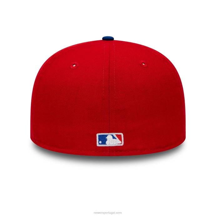 FFTN269 New Era Boné philadelphia phillies de lã premium vermelho 59fifty