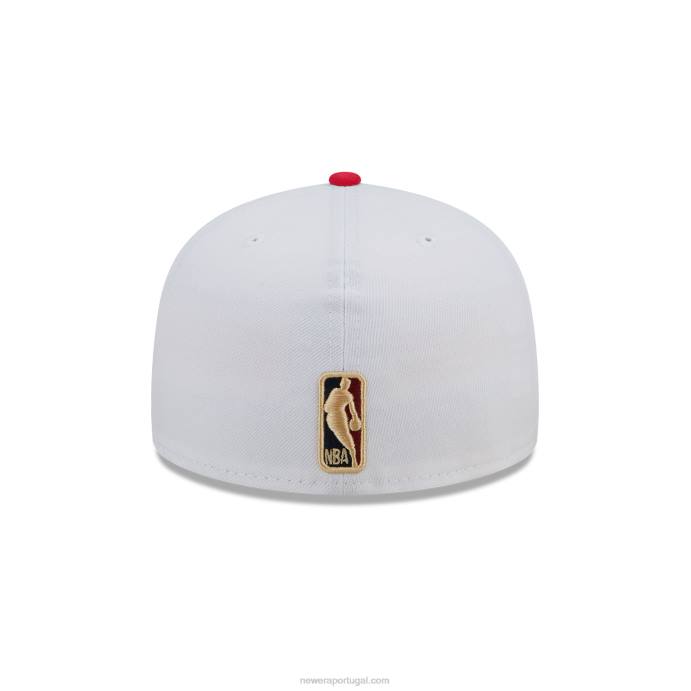 FFTN270 New Era Boné miami heat nba clássico branco 59fifty ajustado