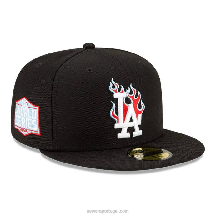 FFTN272 New Era boné la dodgers mlb team fire preto 59fifty