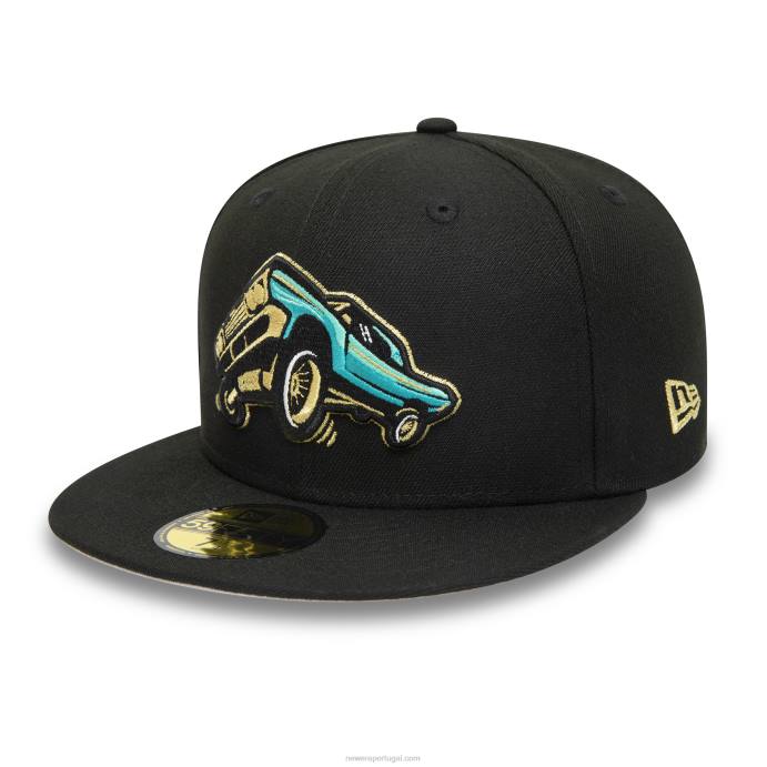 FFTN273 New Era boné fresno grizzlies milb preto 59fifty