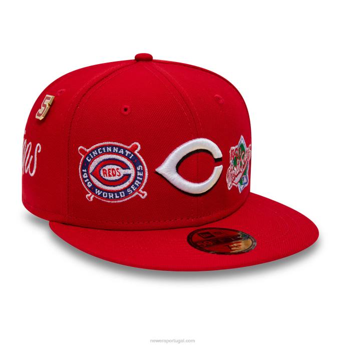 FFTN274 New Era Boné Cincinnati Reds Historical Champs Red 59Fifty