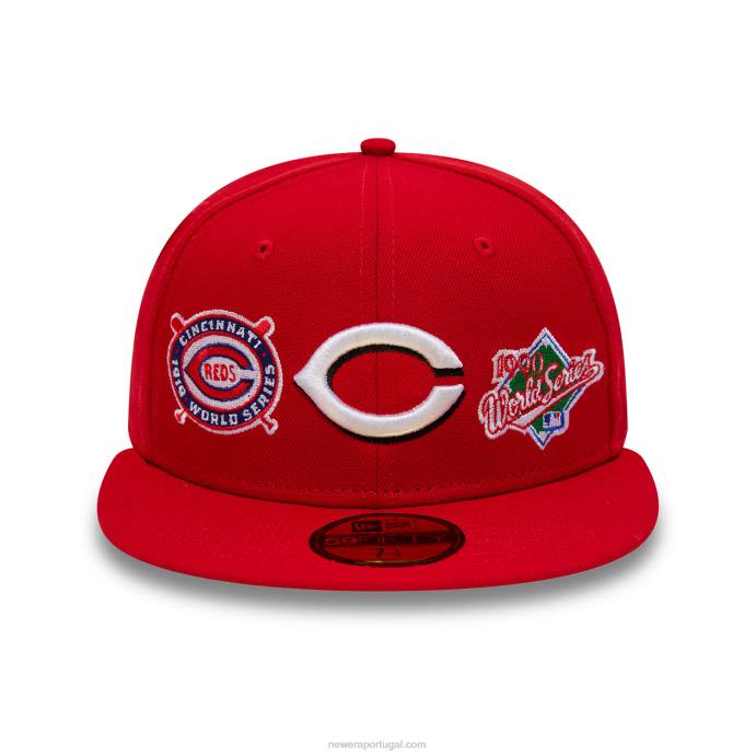 FFTN274 New Era Boné Cincinnati Reds Historical Champs Red 59Fifty