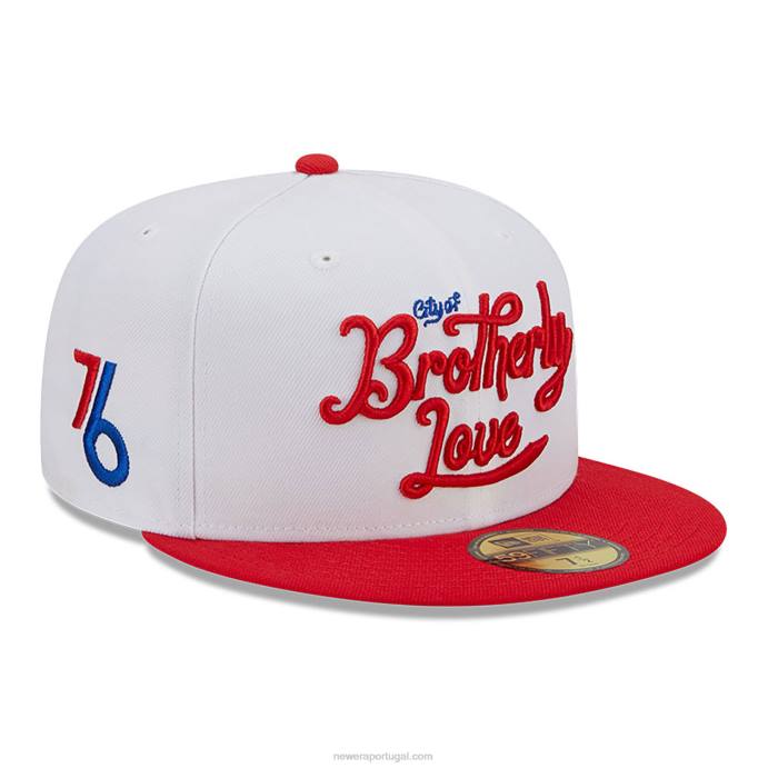 FFTN275 New Era Boné philadelphia 76ers authentics city edition branco 59fifty