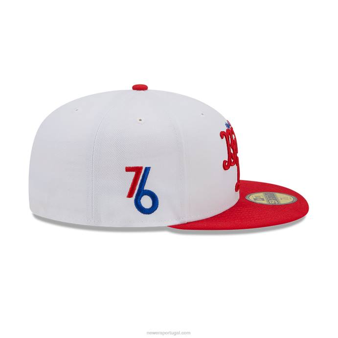 FFTN275 New Era Boné philadelphia 76ers authentics city edition branco 59fifty