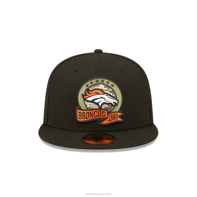 FFTN276 New Era denver broncos nfl salute to service boné preto 59fifty
