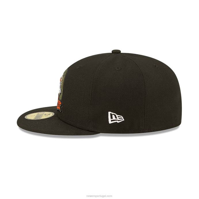 FFTN276 New Era denver broncos nfl salute to service boné preto 59fifty
