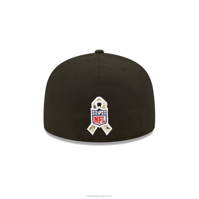 FFTN276 New Era denver broncos nfl salute to service boné preto 59fifty