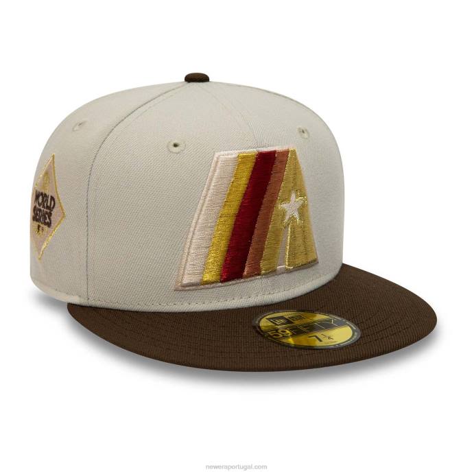 FFTN277 New Era Boné houston astros world series bege 59fifty ajustado