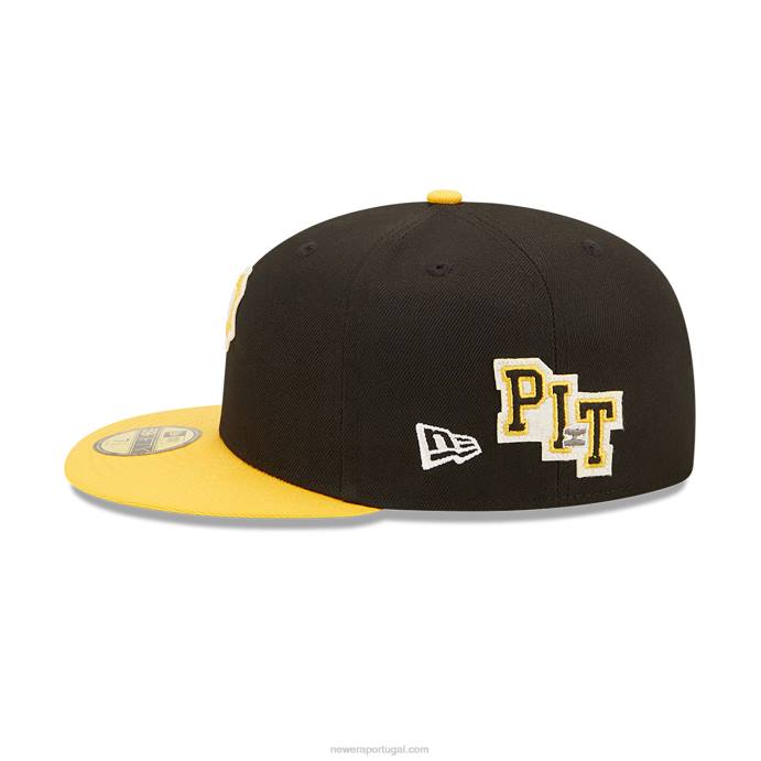 FFTN278 New Era boné justo pittsburgh pirates ne letterman preto 59fifty