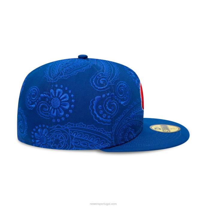 FFTN279 New Era Boné chicago cubs mlb redemoinho azul 59fifty