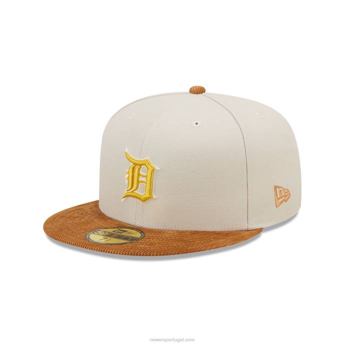 FFTN281 New Era detroit tigers cordão viseira pedra 59fifty boné ajustado