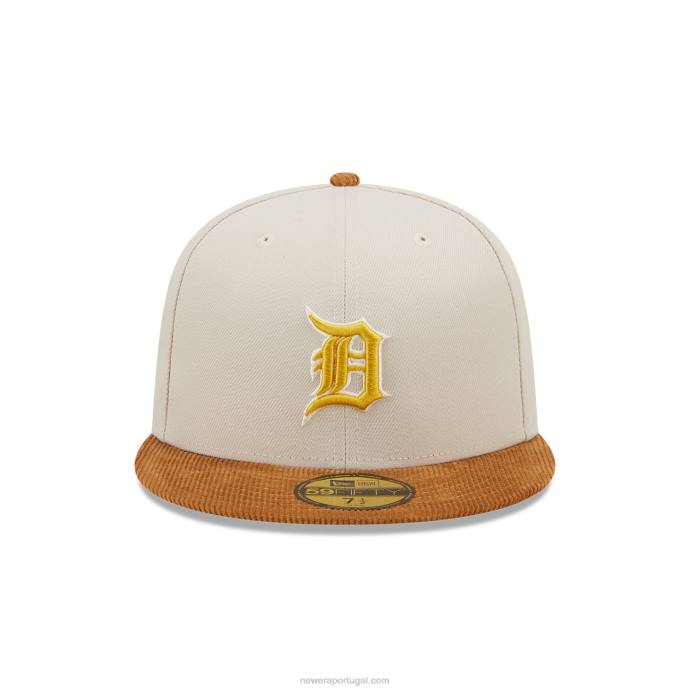 FFTN281 New Era detroit tigers cordão viseira pedra 59fifty boné ajustado