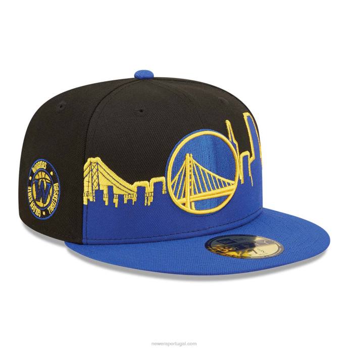 FFTN284 New Era golden state warriors nba tip off 2022 boné preto 59fifty