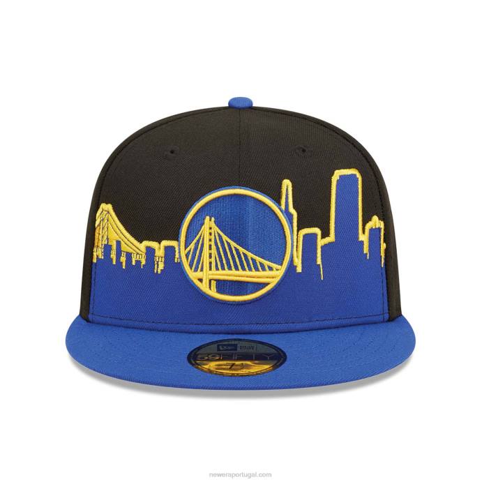 FFTN284 New Era golden state warriors nba tip off 2022 boné preto 59fifty