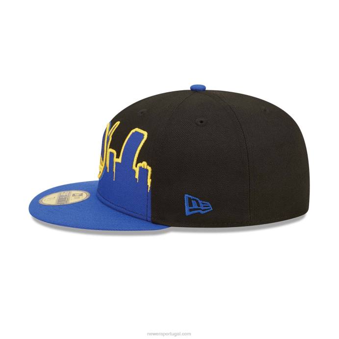 FFTN284 New Era golden state warriors nba tip off 2022 boné preto 59fifty
