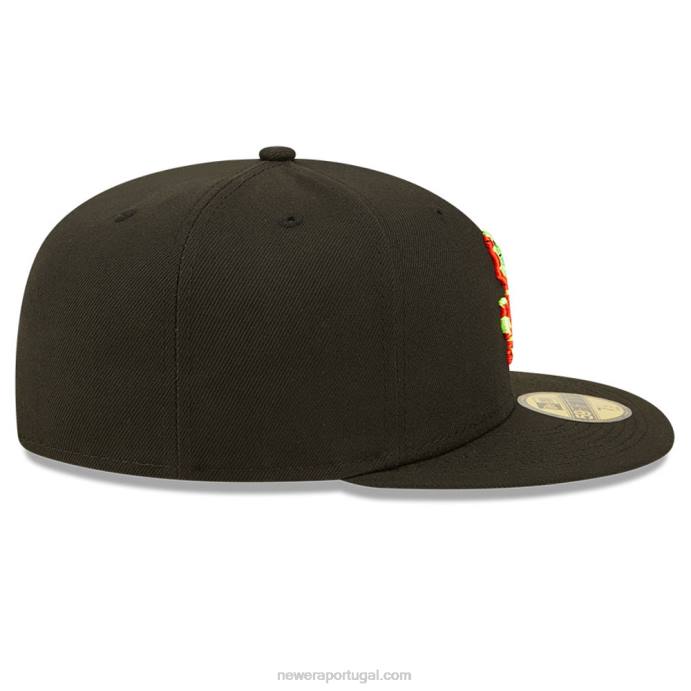 FFTN289 New Era Boné San Francisco Giants Infravermelho Preto 59Fifty