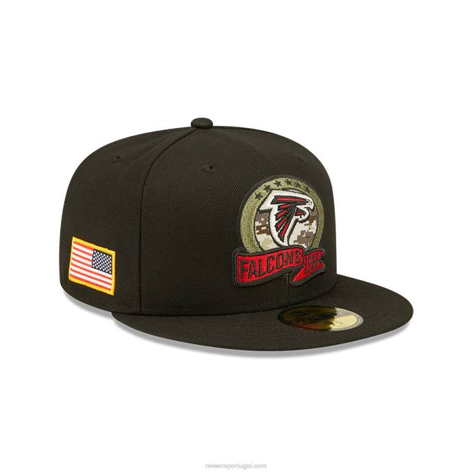 FFTN28 New Era atlanta falcons nfl salute to service boné preto 59fifty