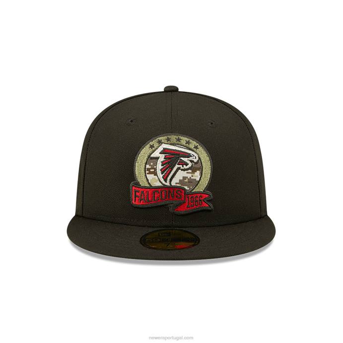 FFTN28 New Era atlanta falcons nfl salute to service boné preto 59fifty