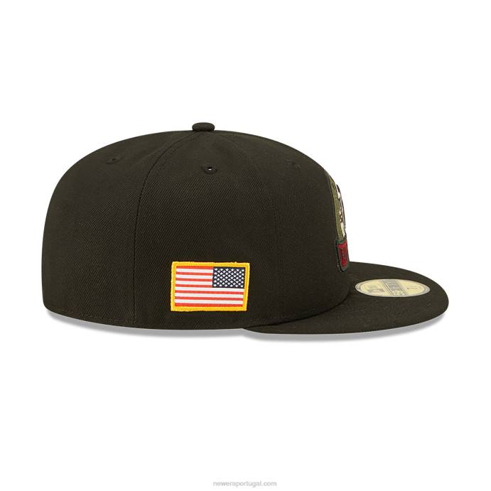 FFTN28 New Era atlanta falcons nfl salute to service boné preto 59fifty