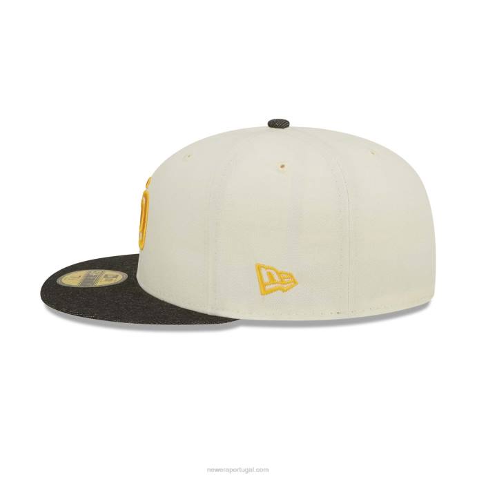 FFTN292 New Era san diego padres mlb boné preto cromado branco 59fifty