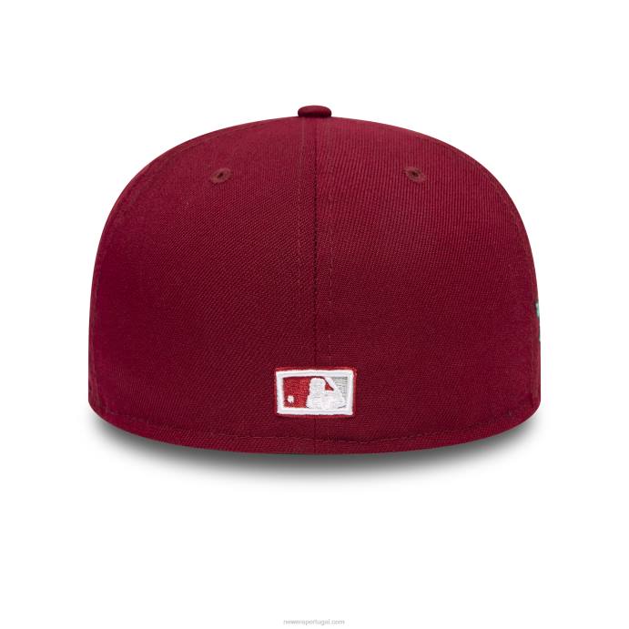 FFTN295 New Era Boné philadelphia phillies groovy vermelho escuro 59fifty