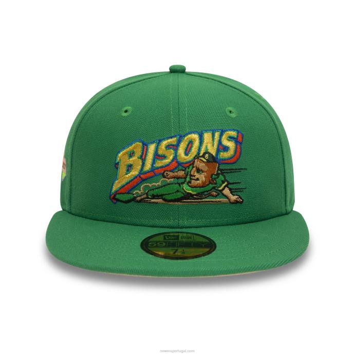 FFTN296 New Era Boné buffalo bisons verde milb 59fifty