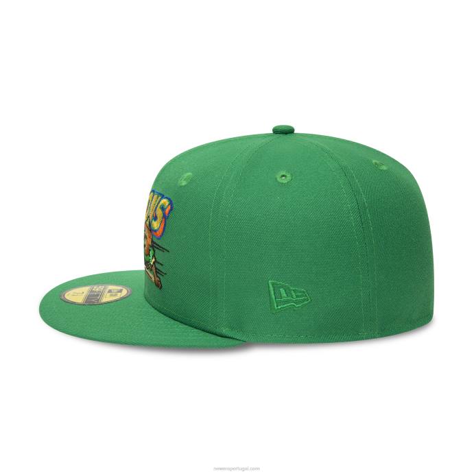FFTN296 New Era Boné buffalo bisons verde milb 59fifty