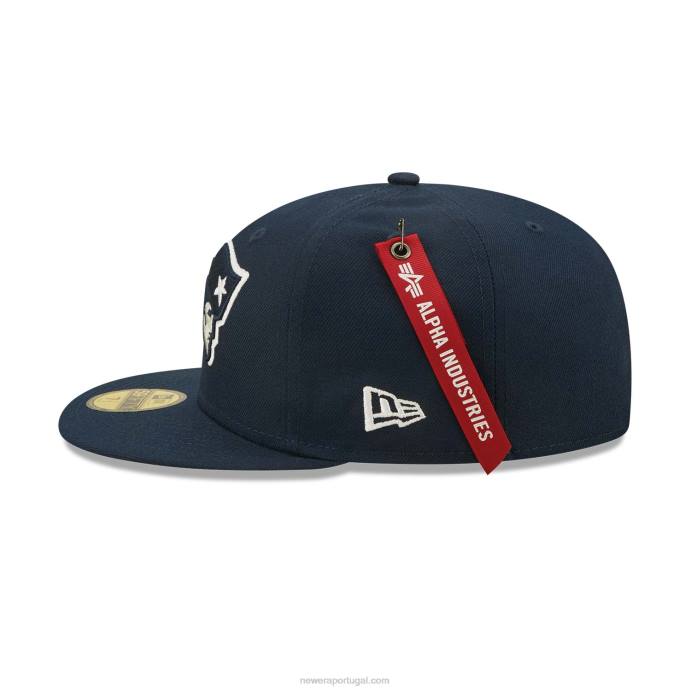 FFTN300 New Era New England Patriots X Alpha Industries Boné Azul 59Fifty
