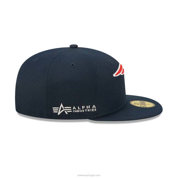 FFTN300 New Era New England Patriots X Alpha Industries Boné Azul 59Fifty