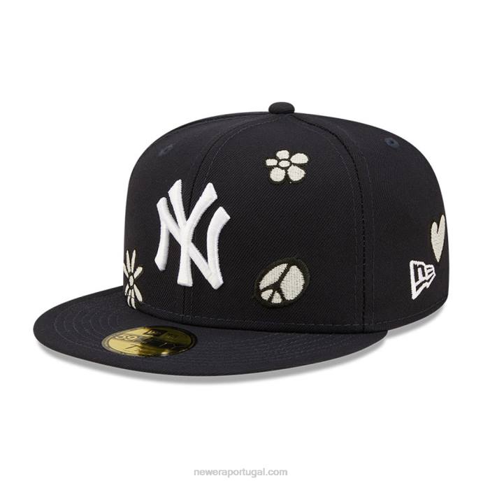 FFTN301 New Era boné new york yankees mlb luz solar pop marinho 59fifty