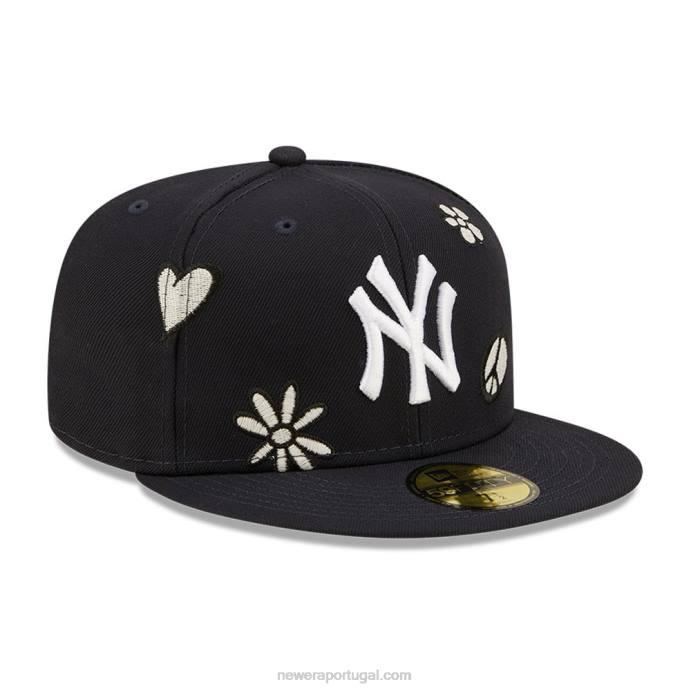FFTN301 New Era boné new york yankees mlb luz solar pop marinho 59fifty