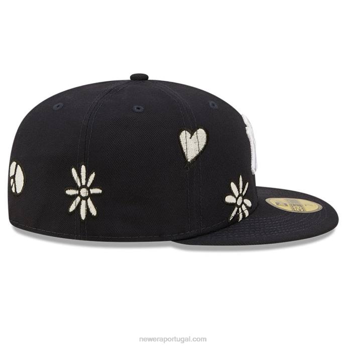 FFTN301 New Era boné new york yankees mlb luz solar pop marinho 59fifty
