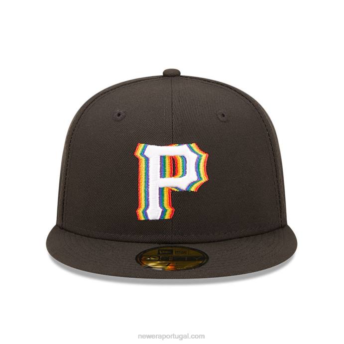 FFTN303 New Era boné justo pittsburgh pirates mlb prismatic preto 59fifty