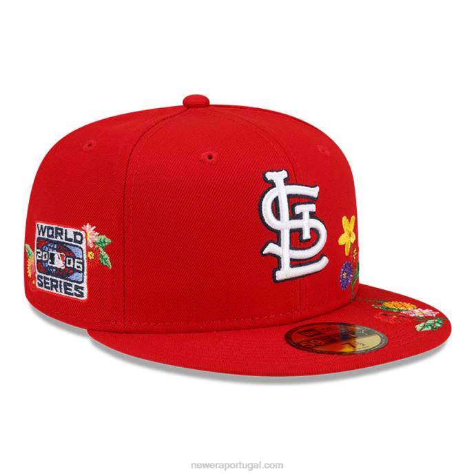FFTN305 New Era st. Louis Cardinals Viseira Bloom Red Boné 59 Fifty