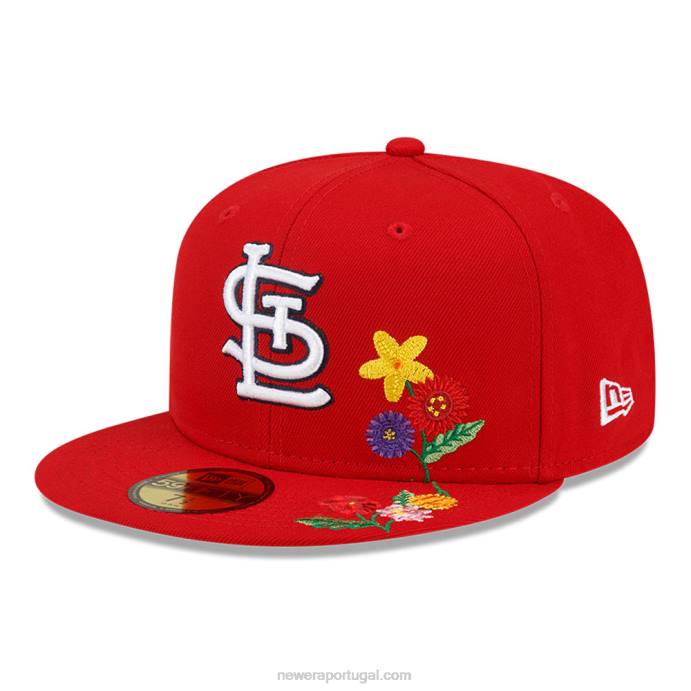 FFTN305 New Era st. Louis Cardinals Viseira Bloom Red Boné 59 Fifty