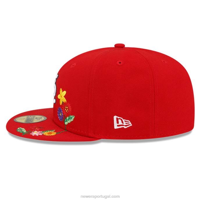 FFTN305 New Era st. Louis Cardinals Viseira Bloom Red Boné 59 Fifty