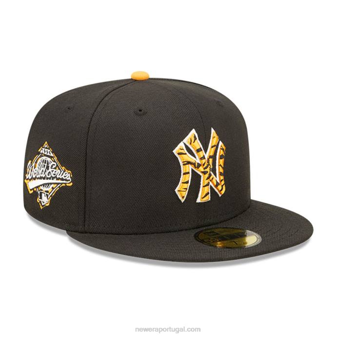 FFTN306 New Era New York Yankees Tiger Fill Black 59Fifty Boné Justo