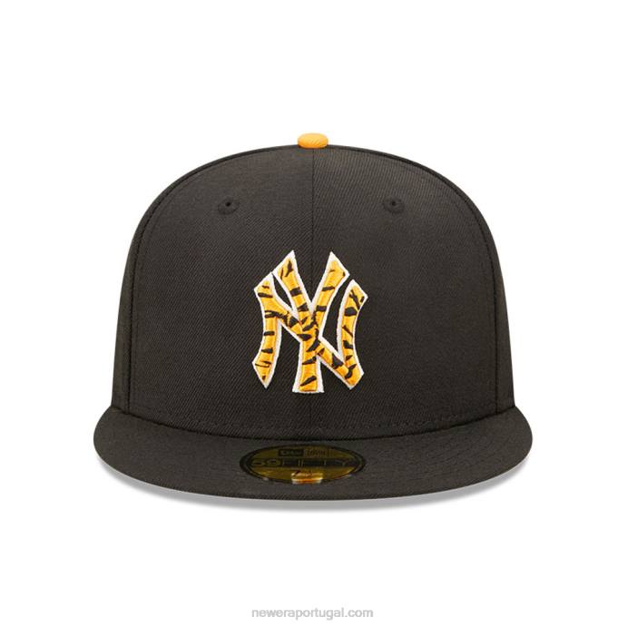 FFTN306 New Era New York Yankees Tiger Fill Black 59Fifty Boné Justo