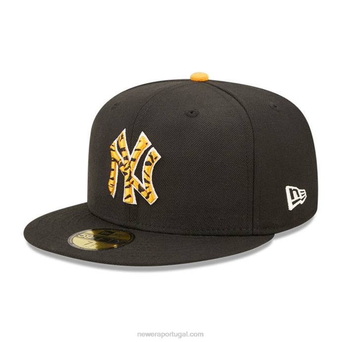 FFTN306 New Era New York Yankees Tiger Fill Black 59Fifty Boné Justo
