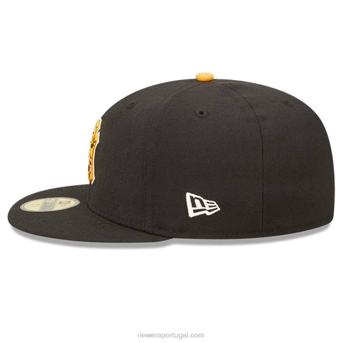 FFTN306 New Era New York Yankees Tiger Fill Black 59Fifty Boné Justo
