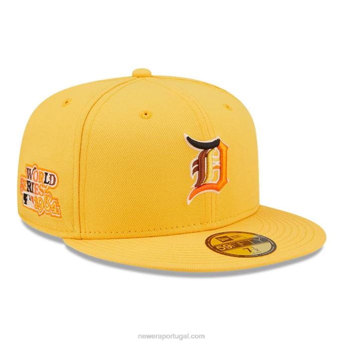 FFTN312 New Era boné justo Detroit Tigers mlb borboleta amarelo 59fifty