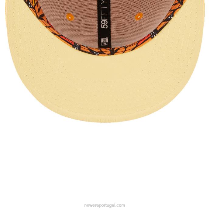 FFTN312 New Era boné justo Detroit Tigers mlb borboleta amarelo 59fifty