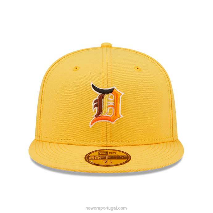 FFTN312 New Era boné justo Detroit Tigers mlb borboleta amarelo 59fifty