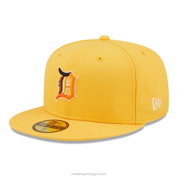 FFTN312 New Era boné justo Detroit Tigers mlb borboleta amarelo 59fifty