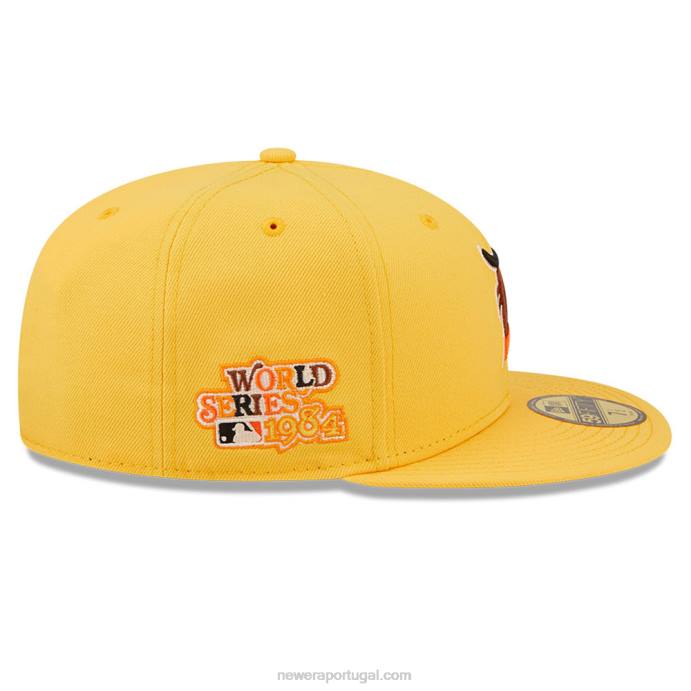 FFTN312 New Era boné justo Detroit Tigers mlb borboleta amarelo 59fifty
