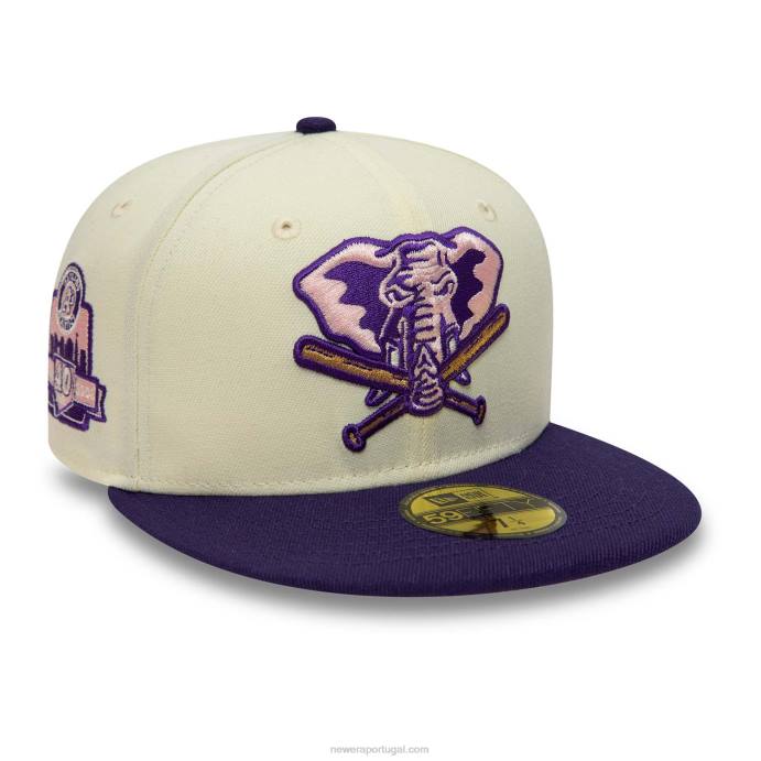 FFTN313 New Era boné Oakland Athletics cromado e roxo 59fifty